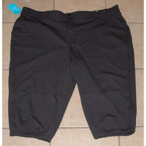 NEW NWT Big Mens Sz 4X Black Athletic Knicker Baseball Pants Pockets CHAMPRO